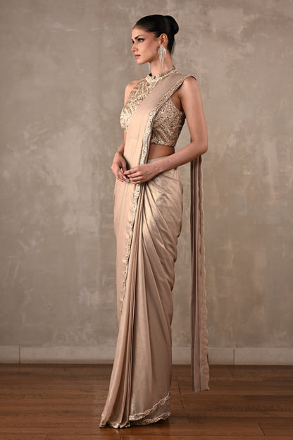 Moonlit Drape Saree Set