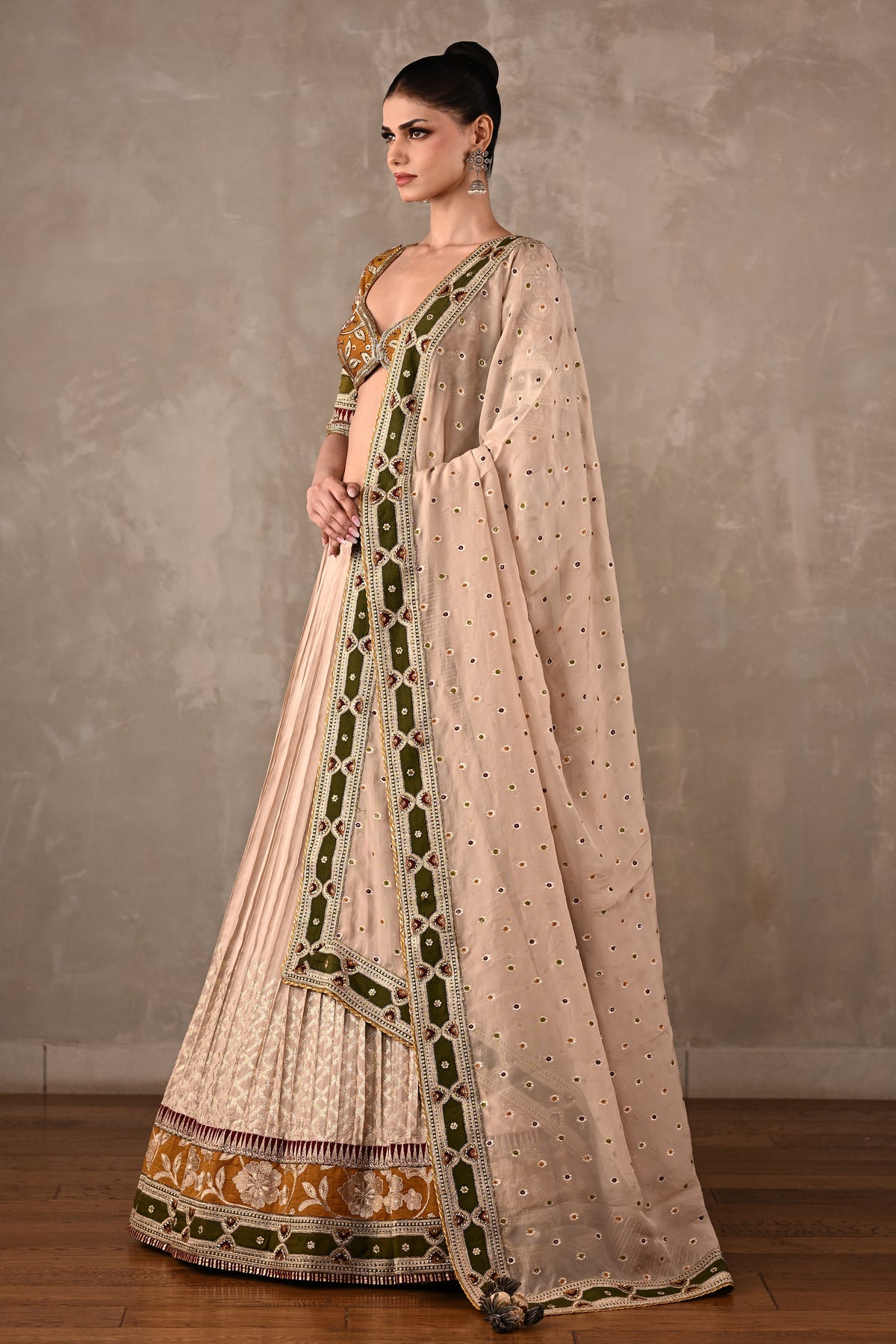 Embroidered Silk Lehenga Set
