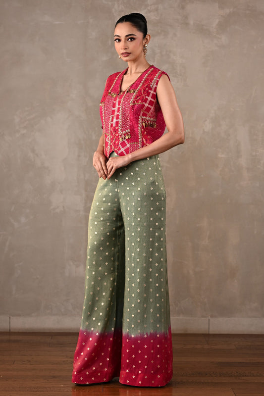 Embellished Tissue Silk Co-Ord Set