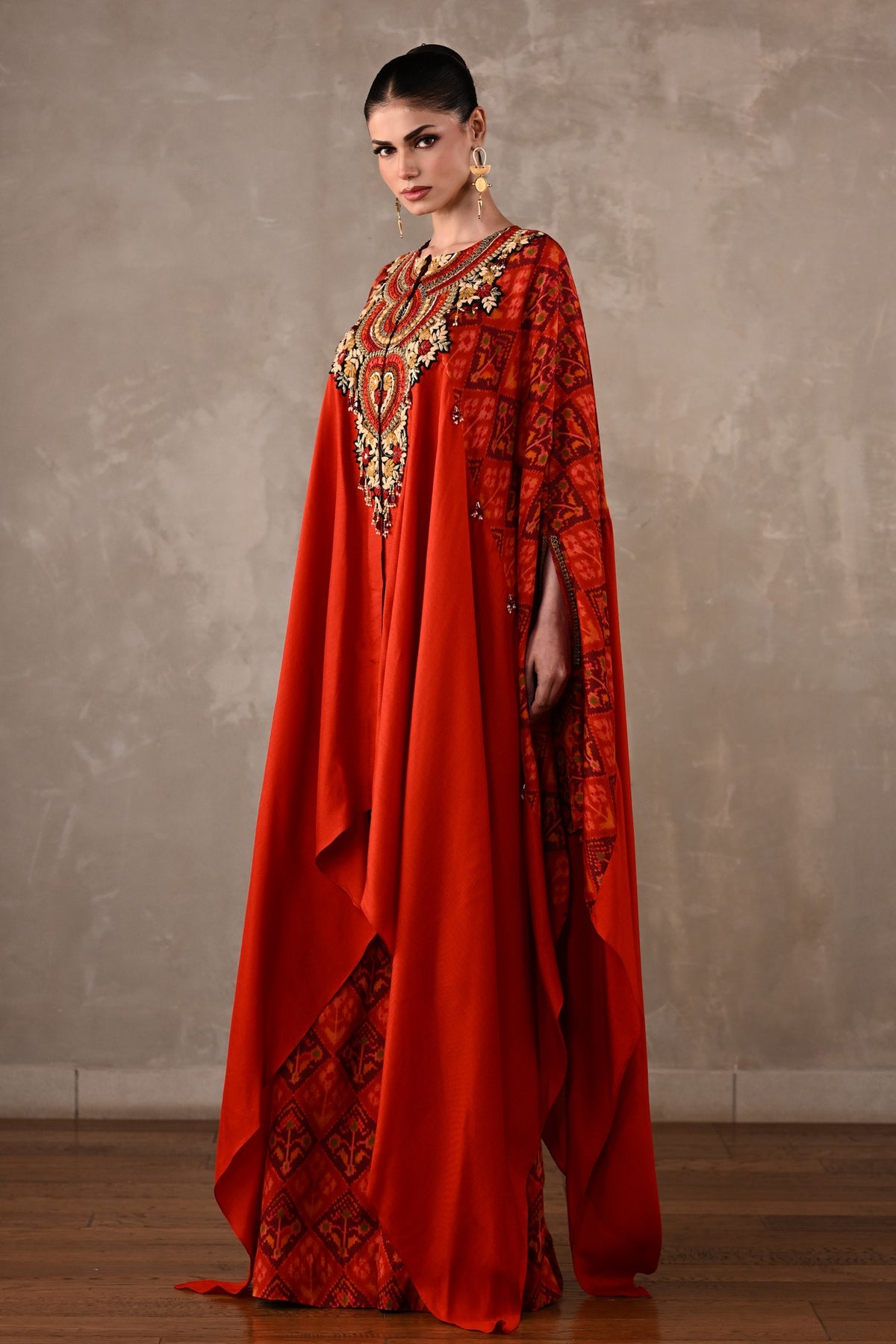 Drape Cape-Style Silk Co-Ord Set