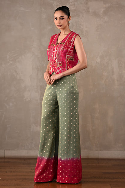 Embellished Tissue Silk Co-Ord Set