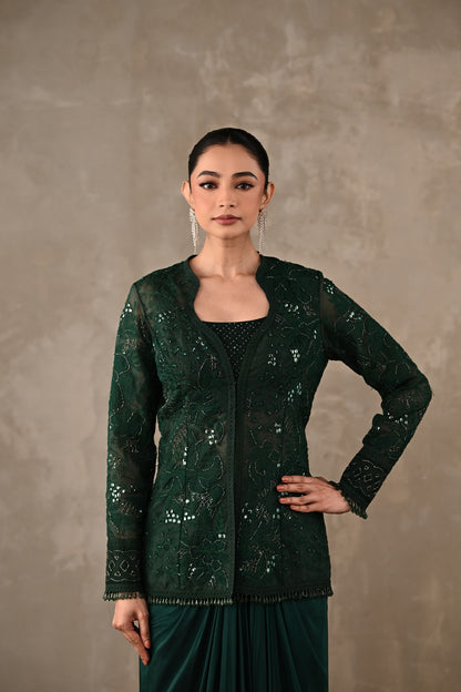 Embroidered Jacket Co-ord Set