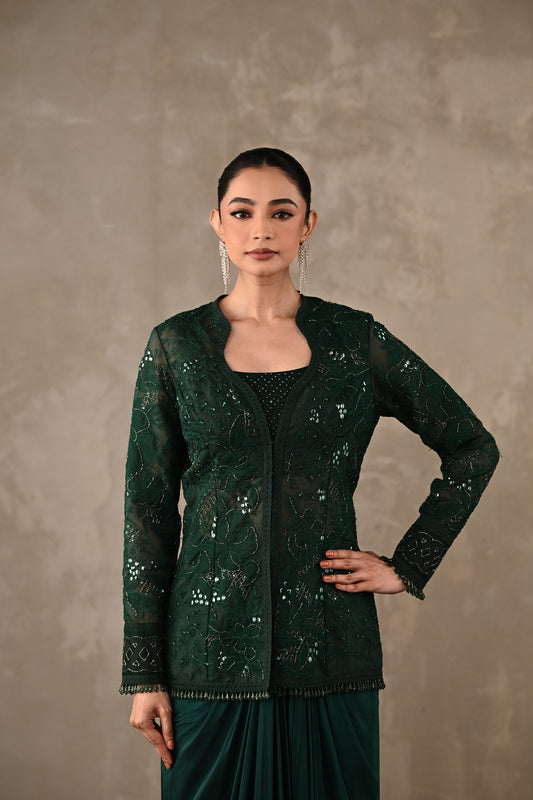 Embroidered Jacket Co-ord Set