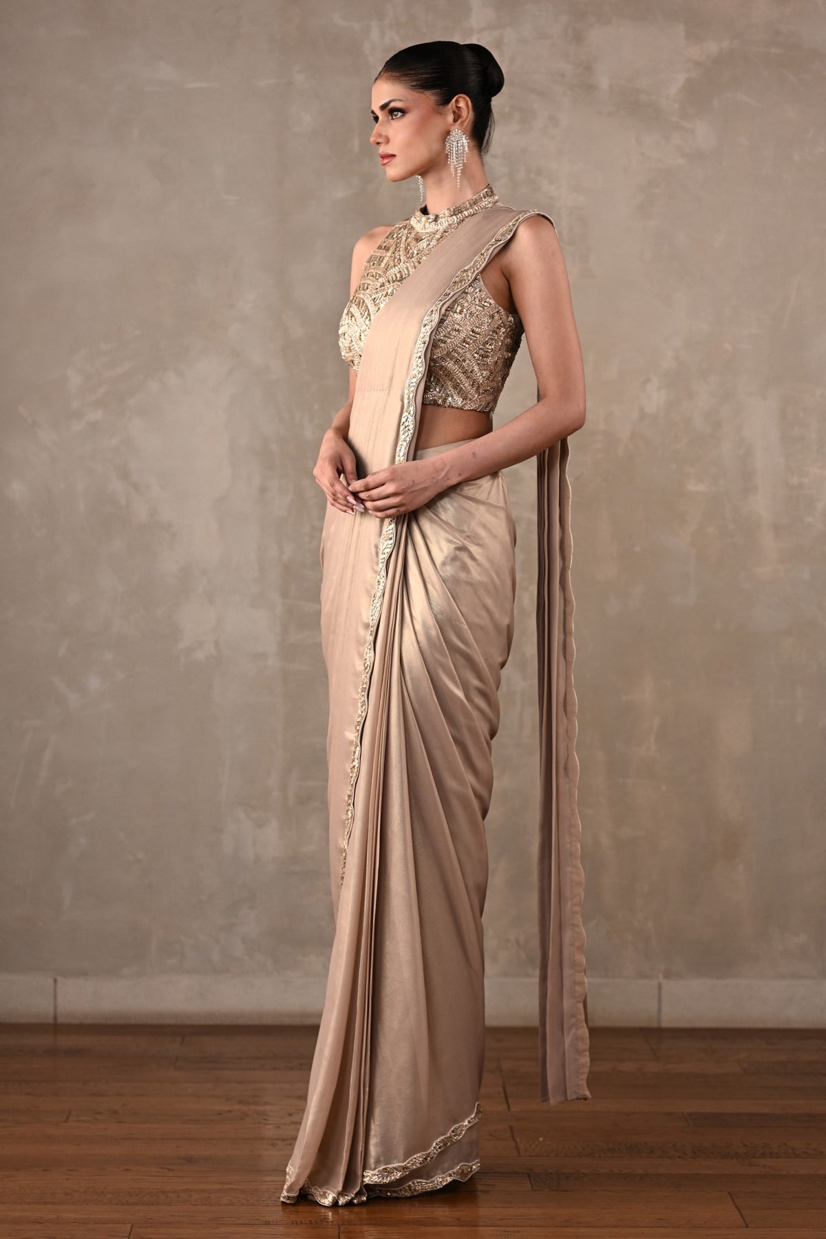 Moonlit Drape Saree Set