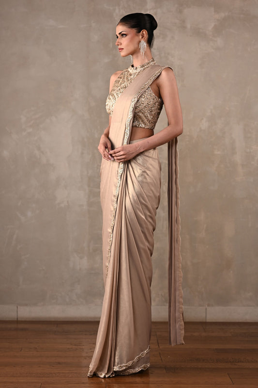 Moonlit Drape Saree Set