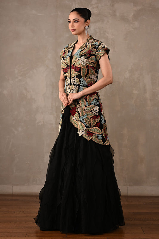 Floral Threadwork Lehenga Set