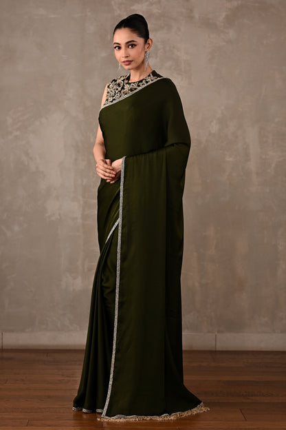 Embroidered Georgette Saree Set
