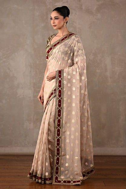 Embroidered Georgette Saree Set