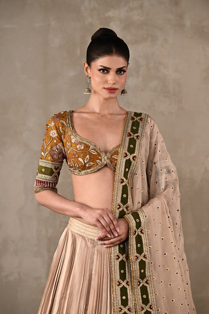Embroidered Silk Lehenga Set