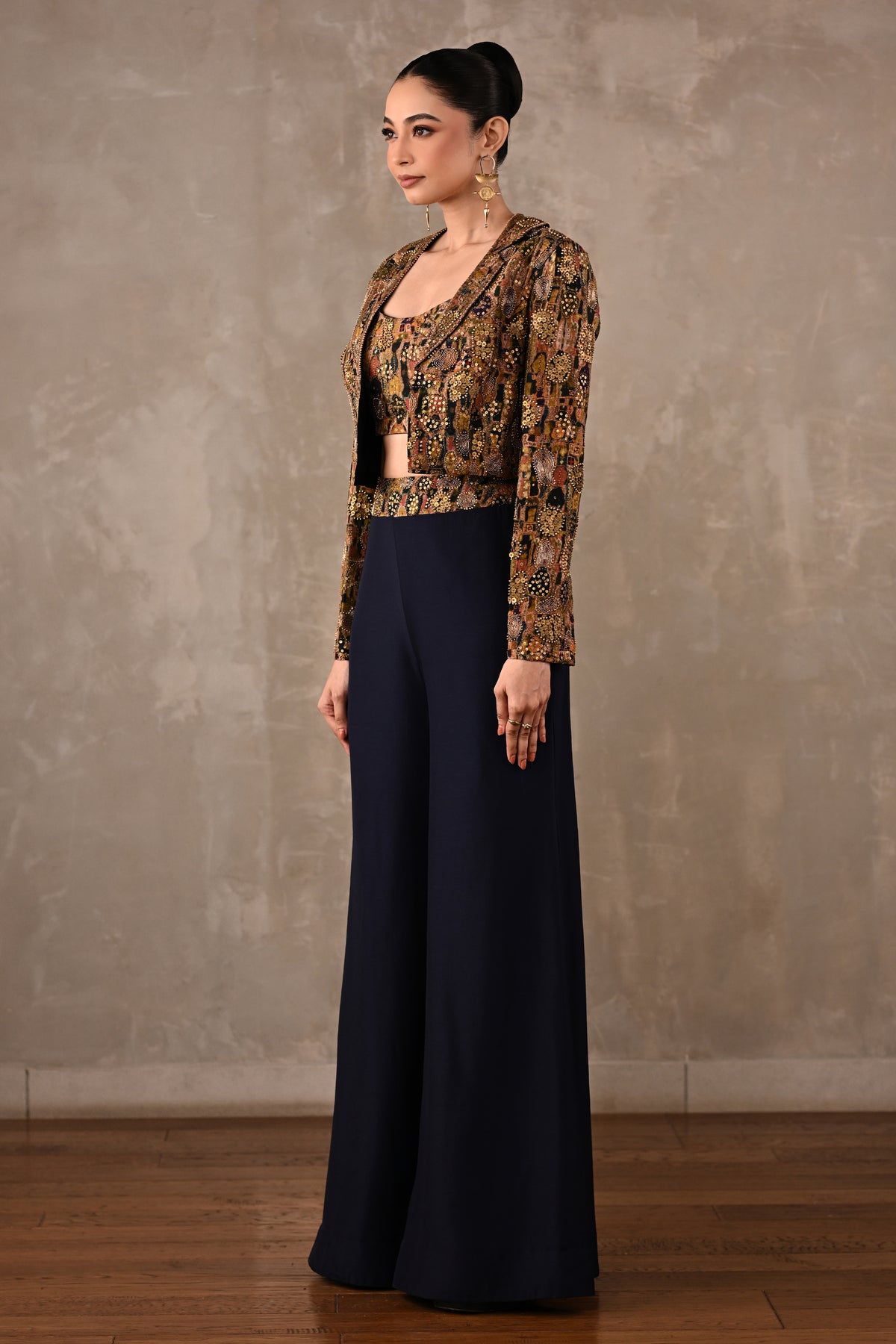 Embellished Cropped Jacket Co-ord Set