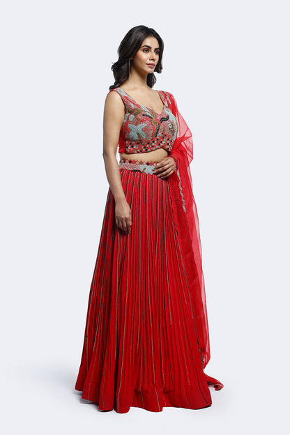 Tropical Embellished Lehenga Set