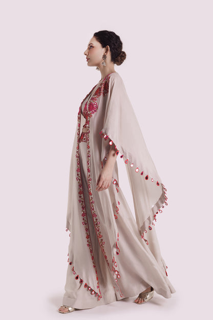 Thread Embroidered Silk Co-Ord Set