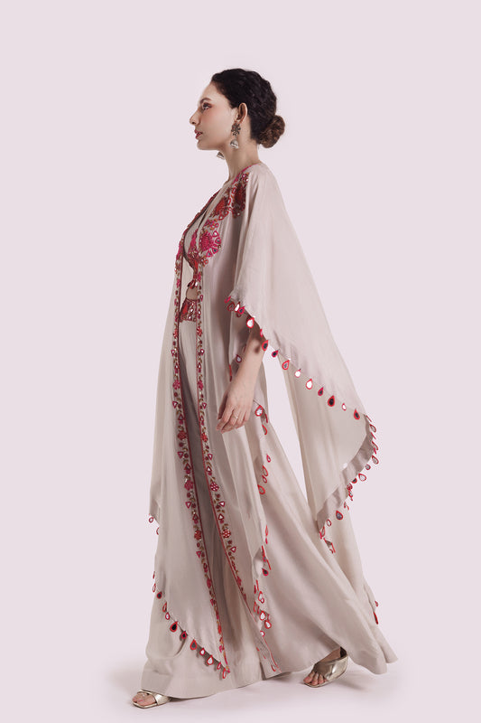 Thread Embroidered Silk Co-Ord Set