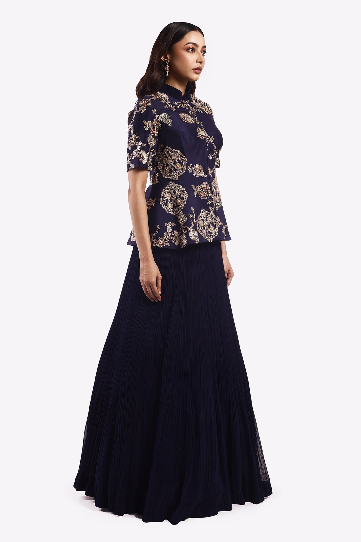 Sequinned Soft Peplum Co-Ord Set