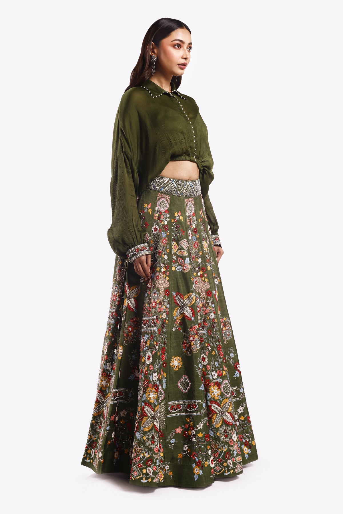 Satin Embellished Co-Ord Set