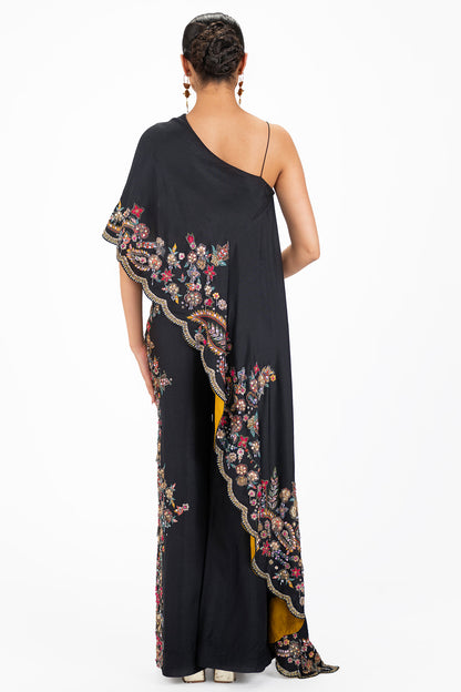 One shoulder Silk Co-ord