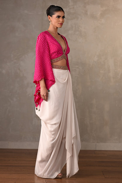 Miraya Draped Skirt Set