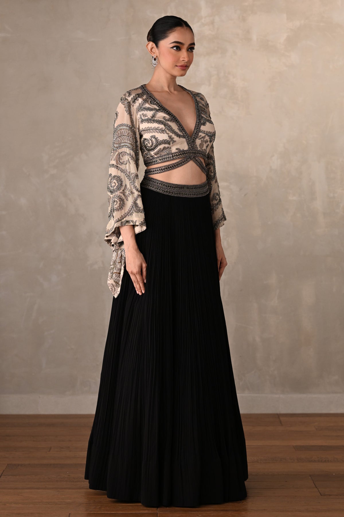 Midnight Mirage Georgette Lehenga Set