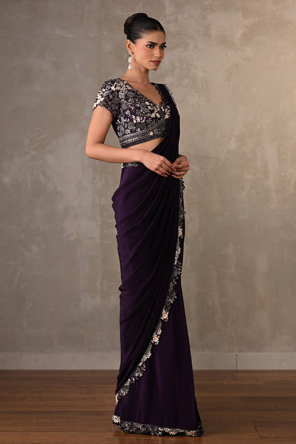 Blossom Rouge Drape Saree