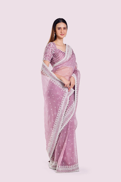 Winter Moti Organza Saree