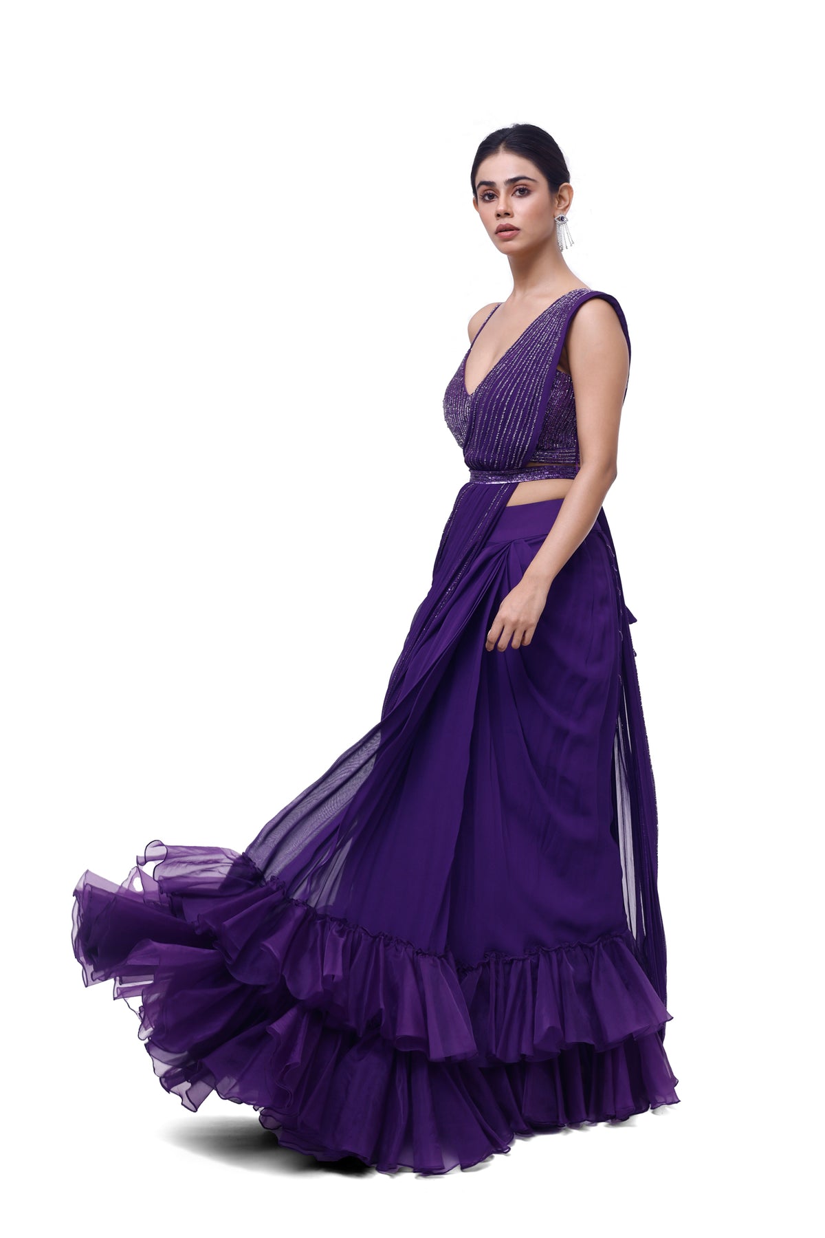 Fish Cut Drape Saree
