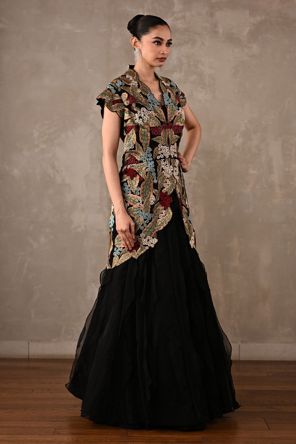 Floral Threadwork Lehenga Set