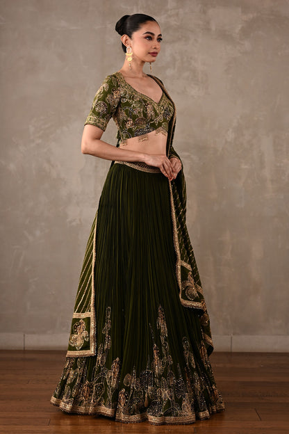 Botanical Drape Embellished Lehenga Set