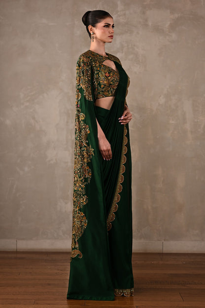 Regal Draped Saree Set
