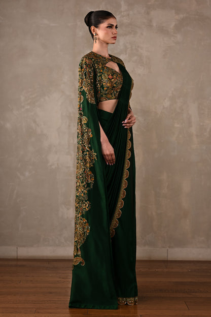Regal Draped Saree Set