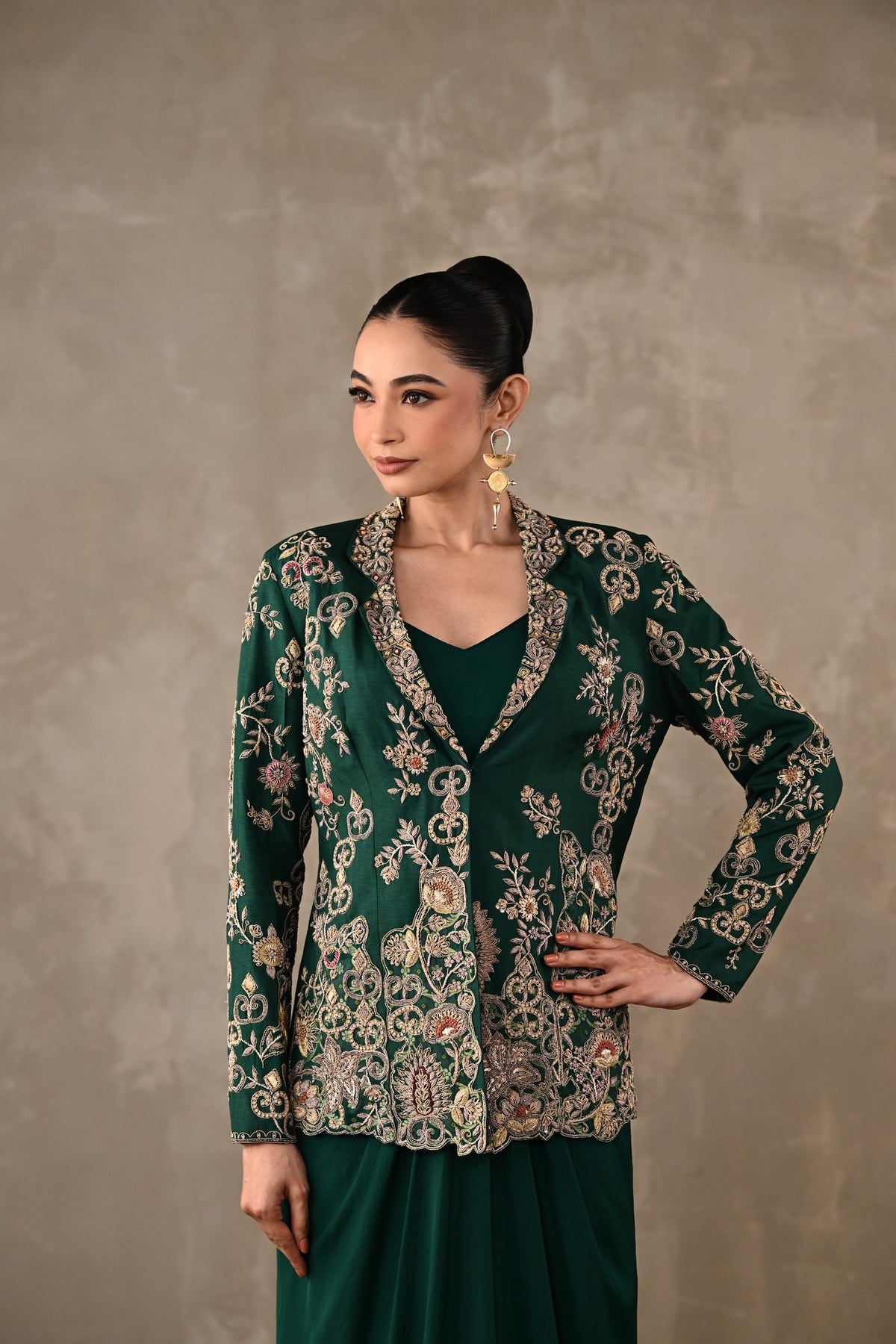 Zardosi Embroidered Jacket Set