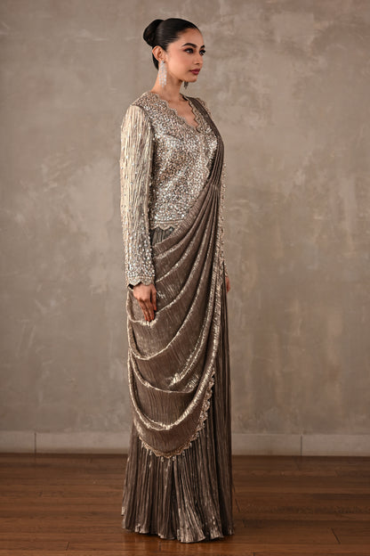 Starlight Drape Saree Set
