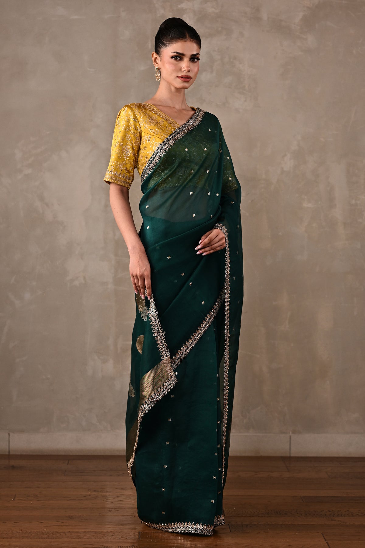 Silk Saree with Embroidered Blouse