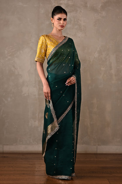Silk Saree with Embroidered Blouse