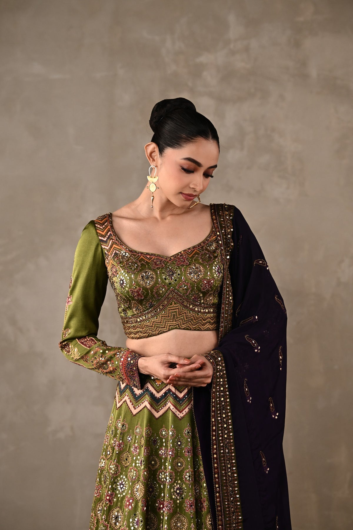 Royal Ajrakh Lehenga Set
