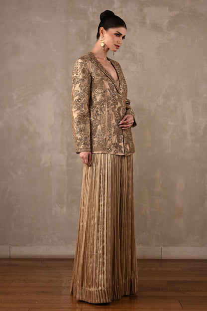 Zardosi Jacket & Pleated Pants Ensemble