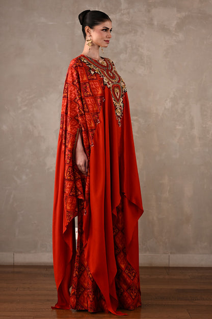 Drape Cape-Style Silk Co-Ord Set