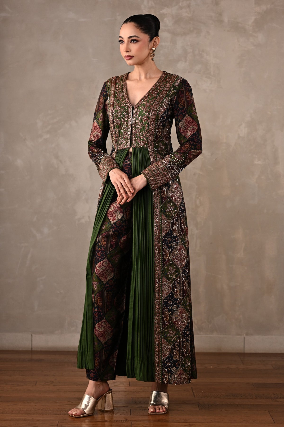 Patchwork-Inspired Embroidered Co-ord Set
