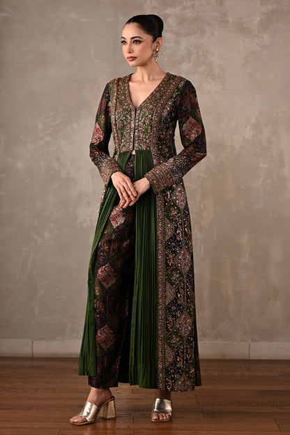 Patchwork-Inspired Embroidered Co-ord Set