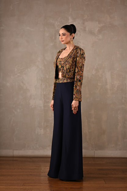 Embellished Cropped Jacket Co-ord Set