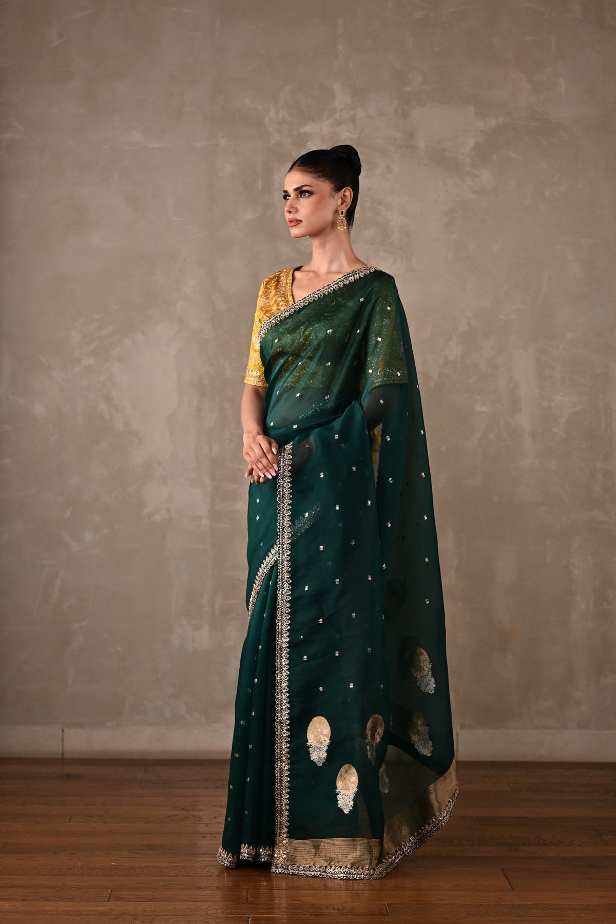 Silk Saree with Embroidered Blouse