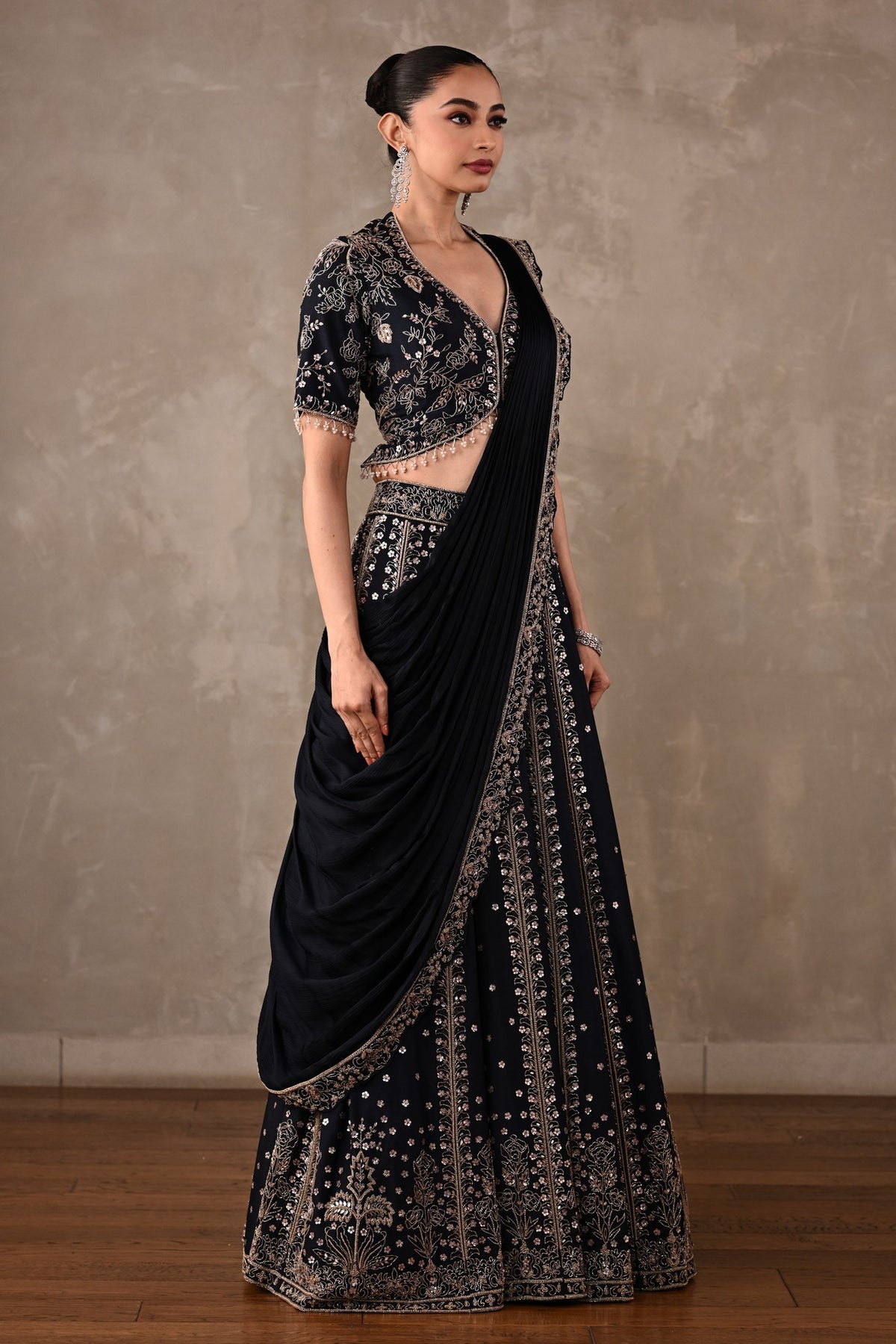 Regal Drape Embellished Lehenga Set