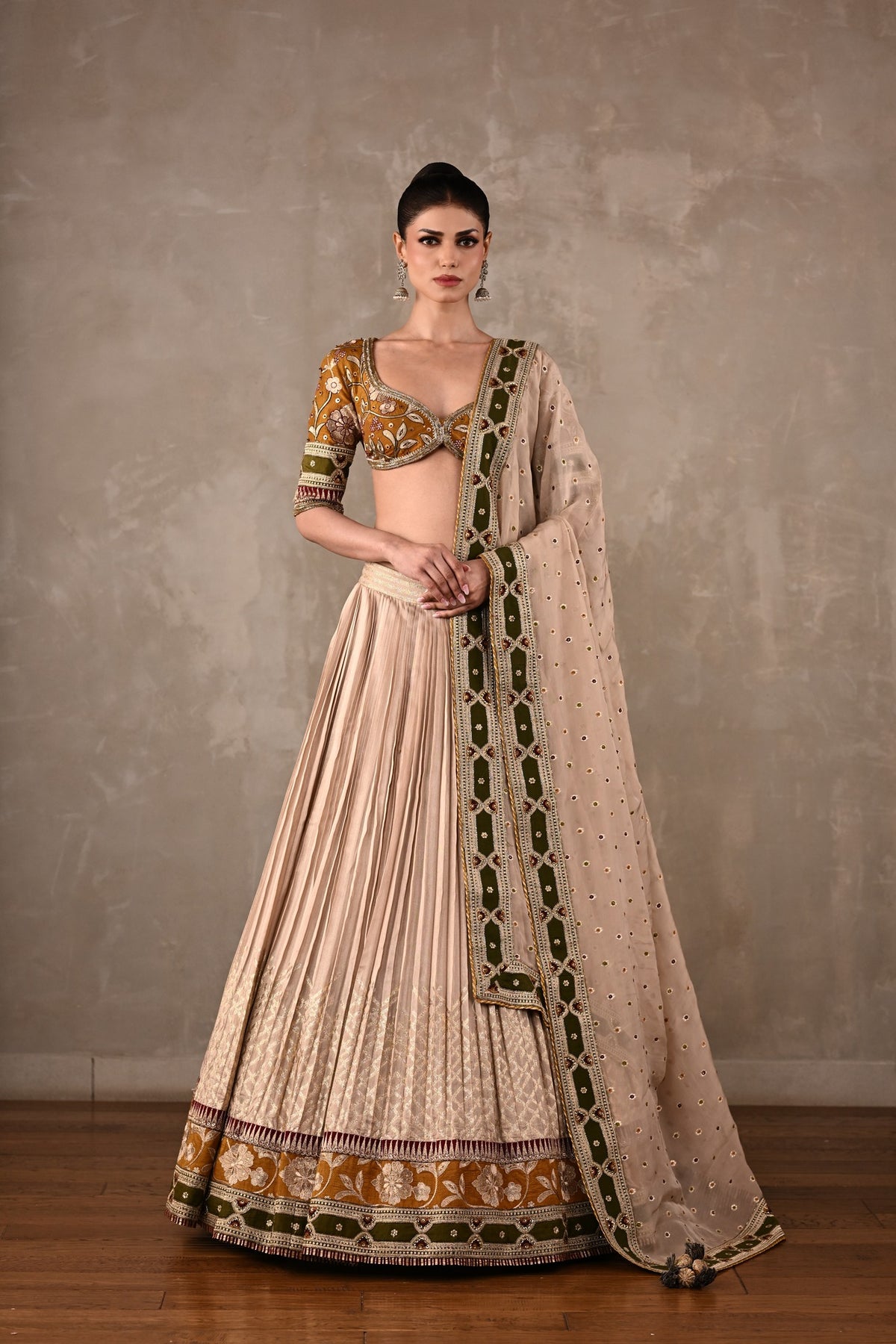 Embroidered Silk Lehenga Set