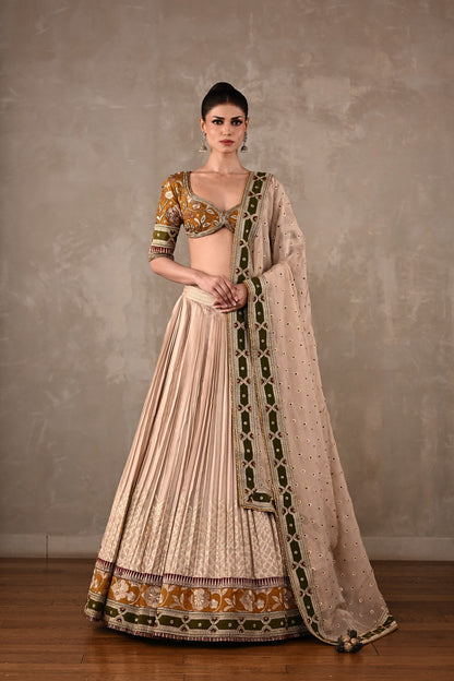 Embroidered Silk Lehenga Set