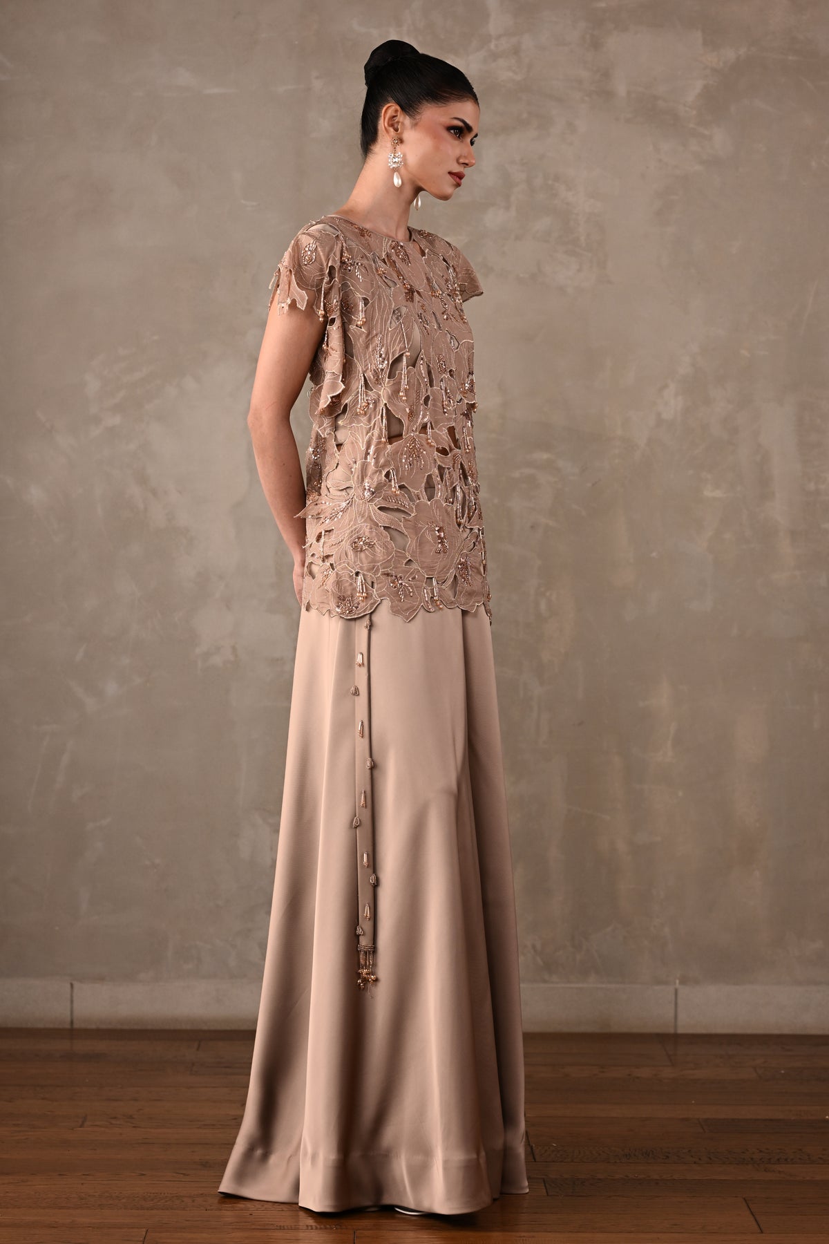 Floral Appliqué Cutwork Co-ord Set