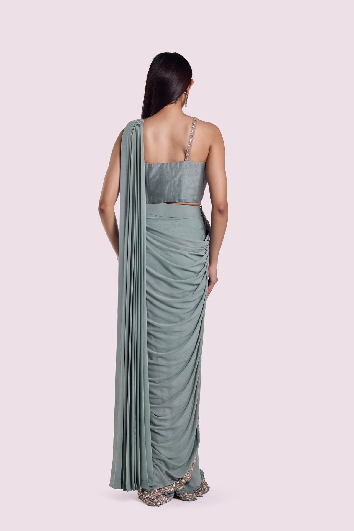 Sylvan Bustier Drape Saree