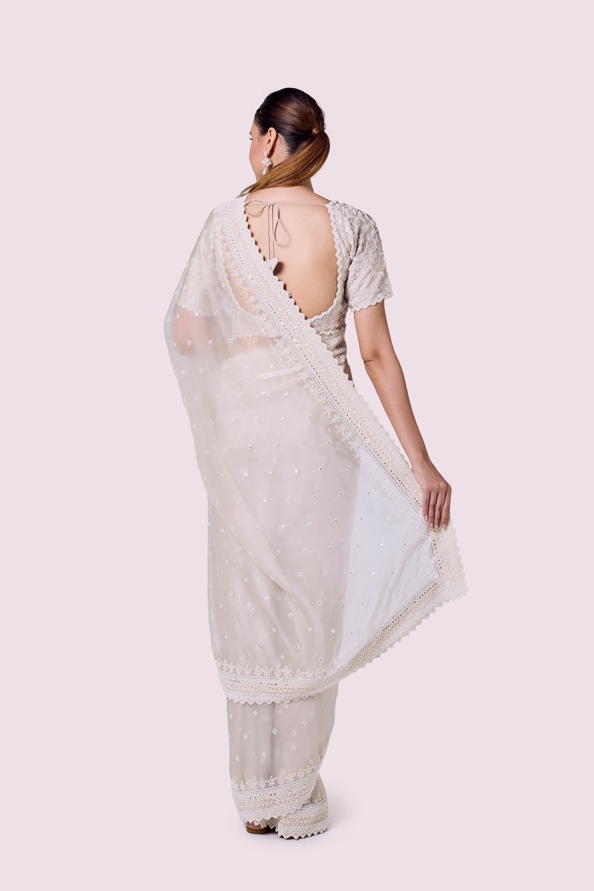 Winter Moti Organza Saree