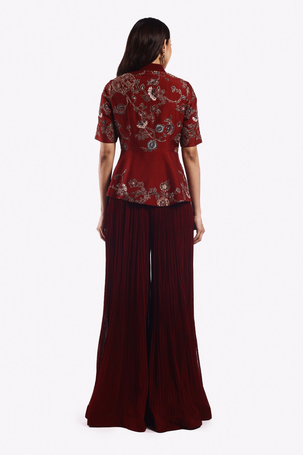 Nebula Silk Soft Peplum Co-Ord Set