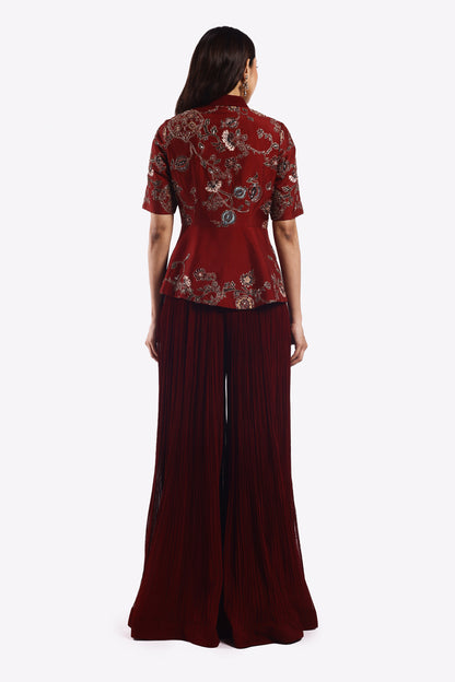 Nebula Silk Soft Peplum Co-Ord Set