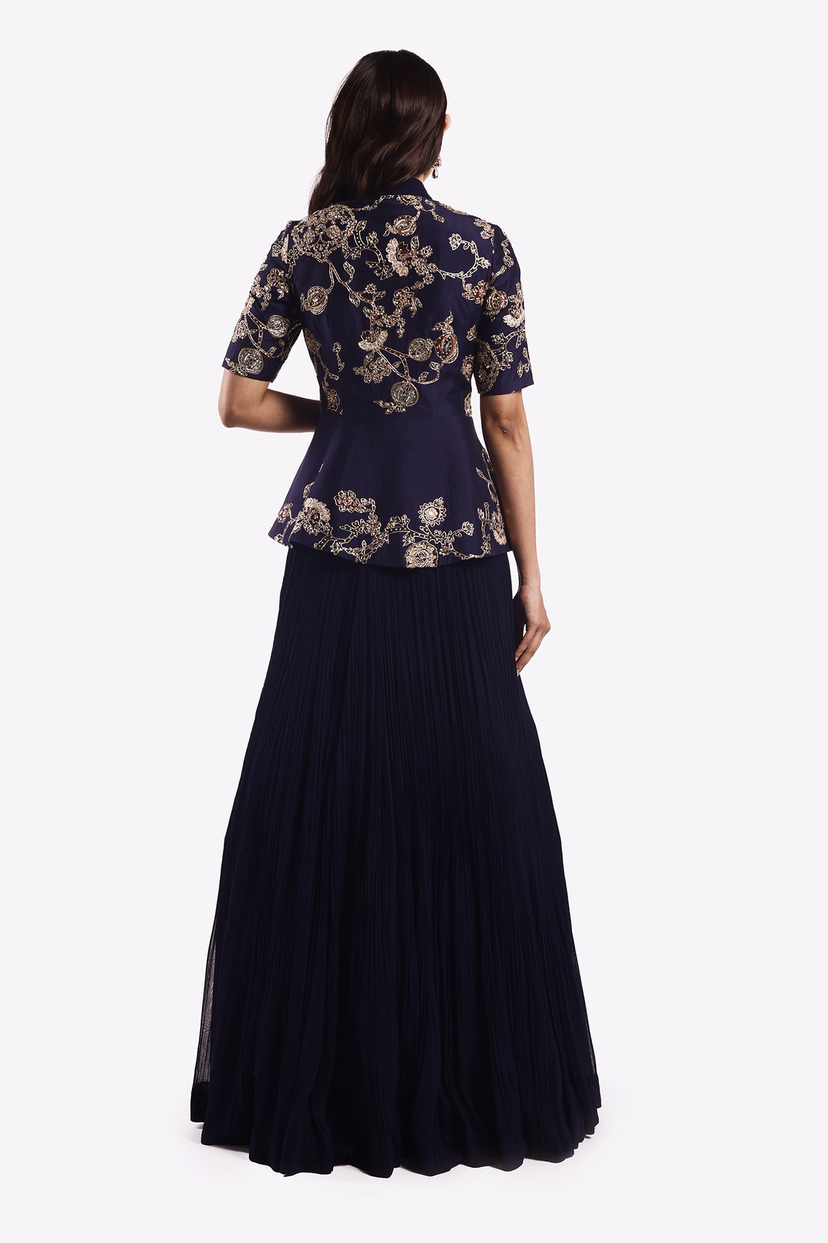 Sequinned Soft Peplum Co-Ord Set