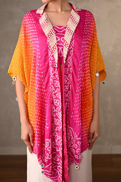 Ombre Bandhej Cape Set